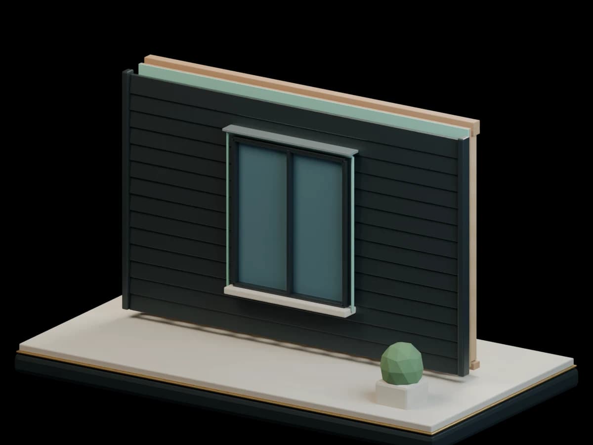 3D cutaway: Siding & weather seals